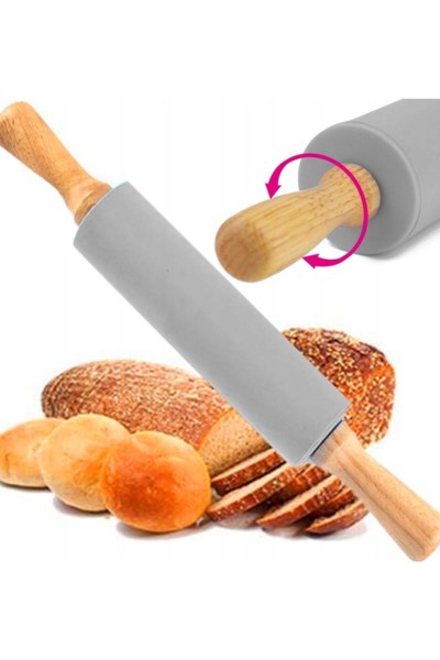 Wałek do ciasta kuchenny silikonowy obrotowy