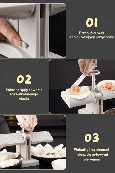 Sposób użycia maszynki do lepienia pierogów