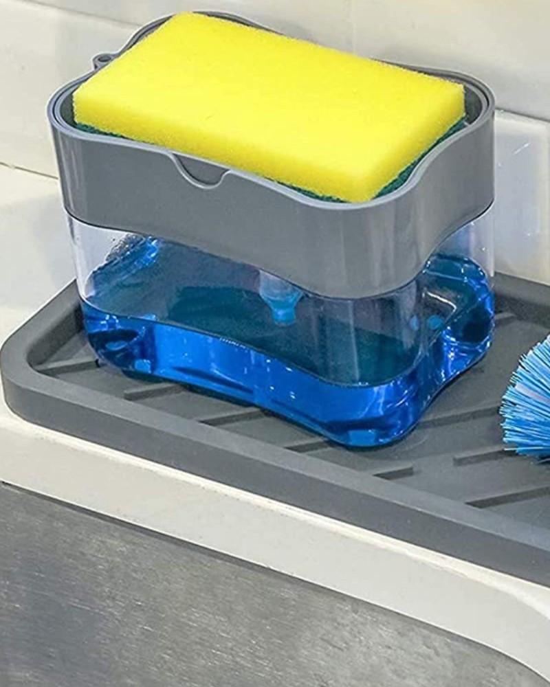 Dozownik na płyn do mycia naczyń pojemnik + gąbka