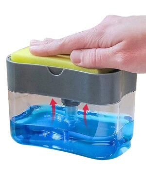 Dozownik na płyn do mycia naczyń pojemnik + gąbka