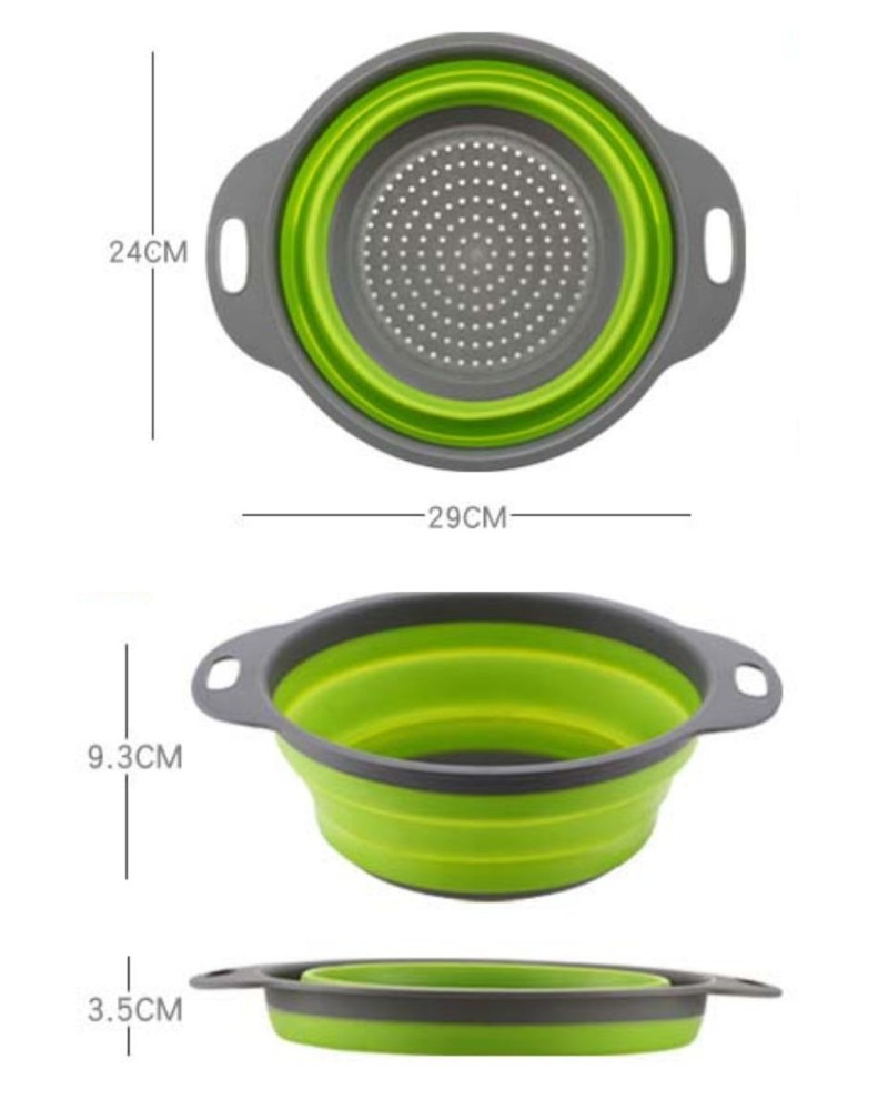 Durszlak silikonowy składany cedzak sitko ociekacz Durszlak silikonowy składany cedzak sitko ociekacz wymiary