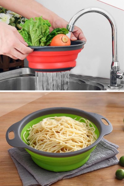 Durszlak silikonowy składany cedzak sitko ociekacz