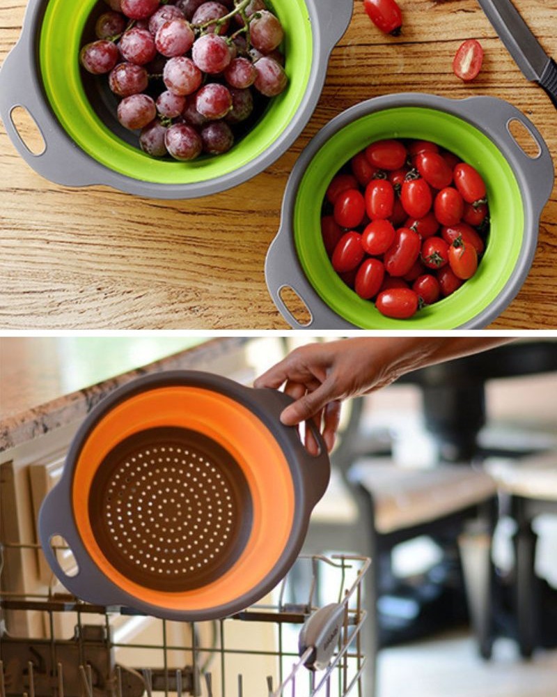 Durszlak silikonowy składany cedzak sitko ociekacz Durszlak silikonowy składany cedzak sitko ociekacz