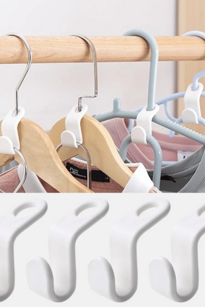 Ubrania zawieszone na wieszakach z wykorzystaniem haczyków na wieszaki