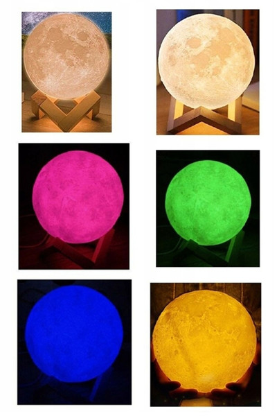 Rodzaje kolorów świecenia lampki księżyc