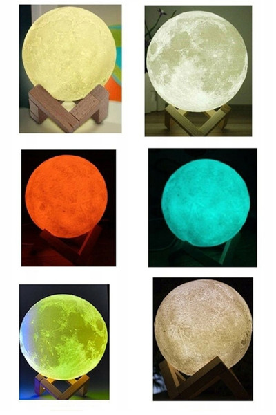Rodzaje kolorów świecenia lampki księżyc