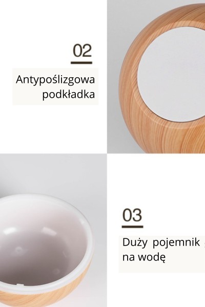 Nawilżacz powietrza w kształcie kuli