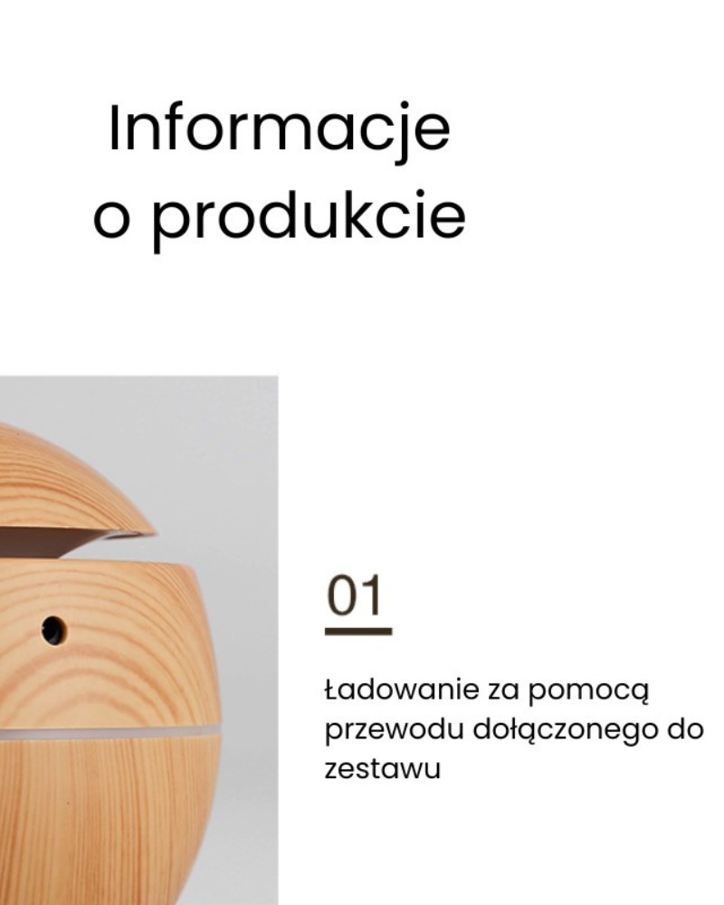 Nawilżacz powietrza w kształcie kuli Nawilżacz powietrza w kształcie kuli