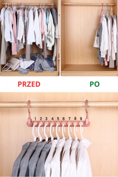Organizer do szafy na wieszaki ubrania 2 sztuki