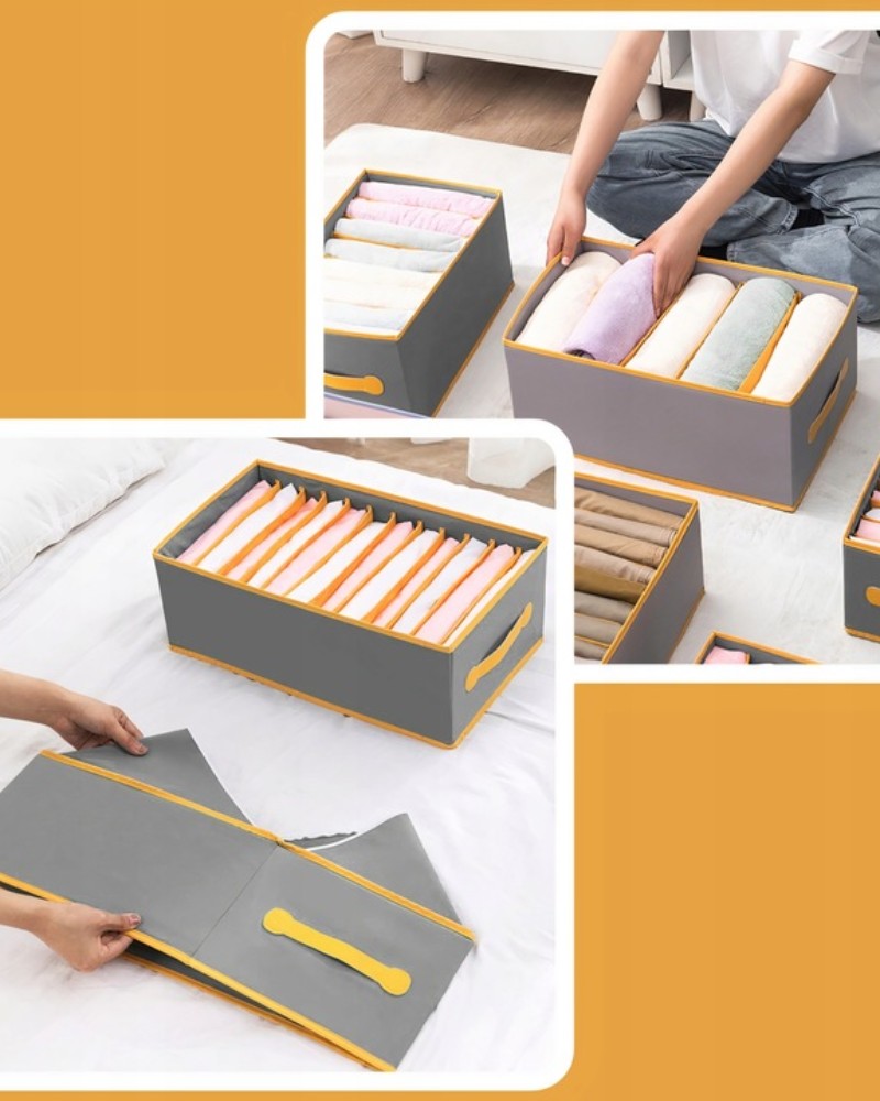Organizer pudełko do szuflady szafy szafki na ubrania Układanie ubrań w organizerze