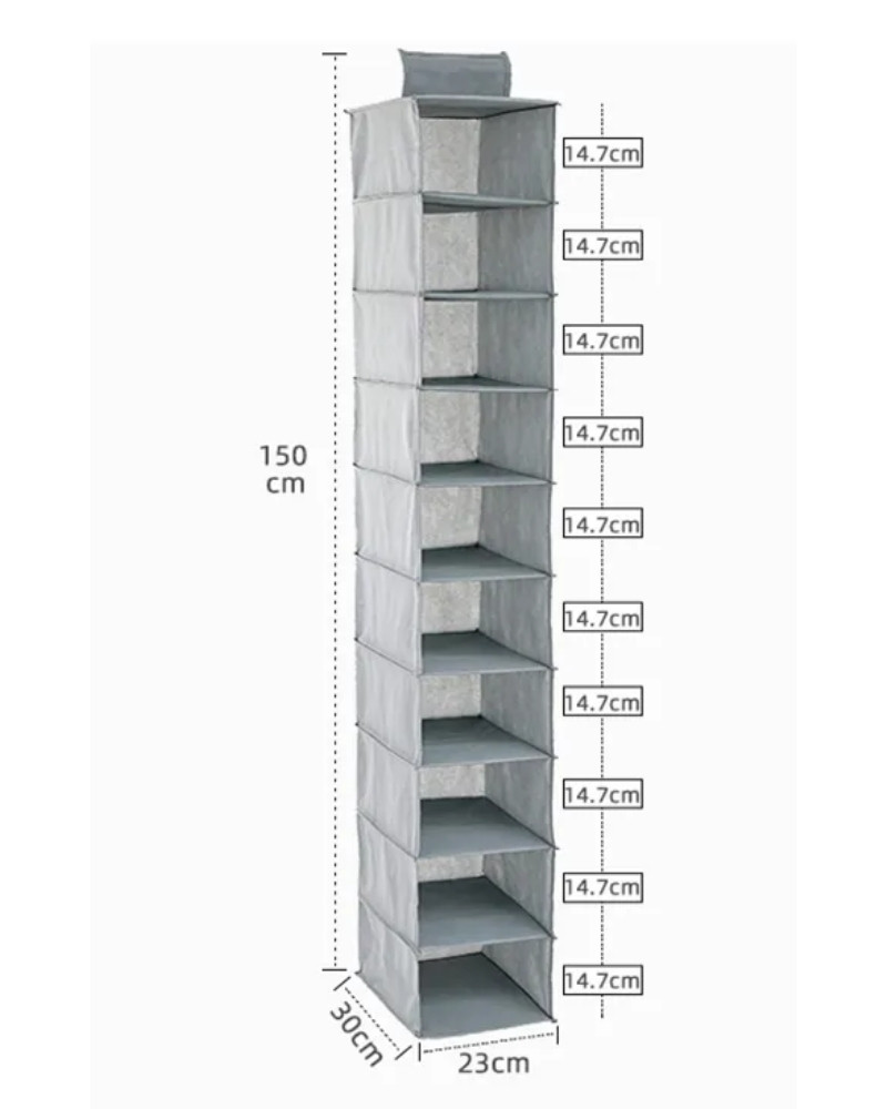 Organizer wiszący do szafy na obuwie odzież wymiary