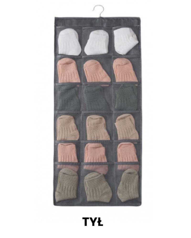 Organizer wiszący na bieliznę do szafy tył