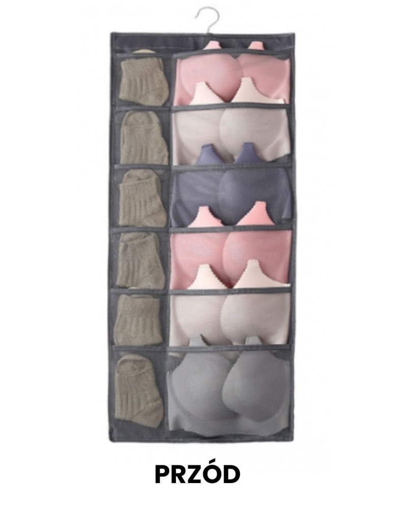 Organizer wiszący na bieliznę do szafy przód