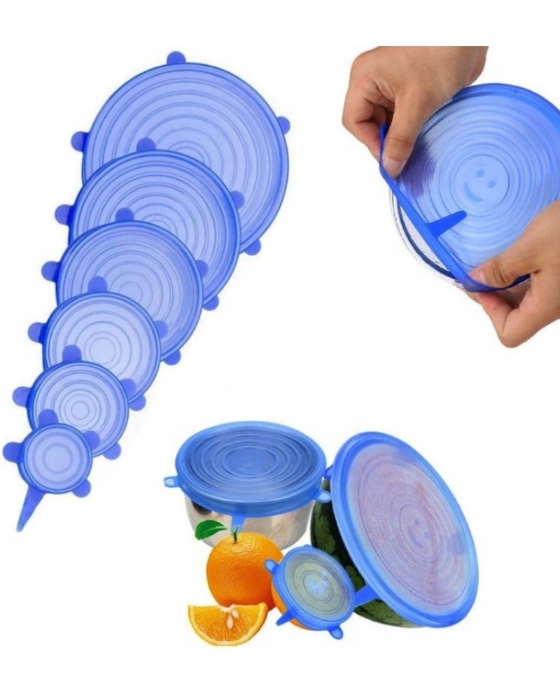 Pokrywki silikonowe uniwersalne na garnek Pokrywki silikonowe uniwersalne na garnek