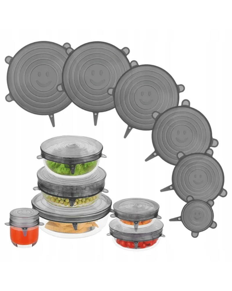 Pokrywki silikonowe uniwersalne na garnek Pokrywki silikonowe uniwersalne na garnek