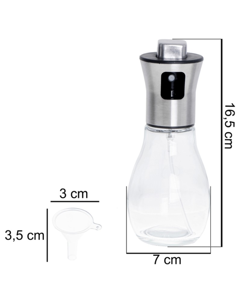 Spryskiwacz dozownik do oleju oliwy octu 200 ml Spryskiwacz dozownik do oleju oliwy octu 200 ml wymiary