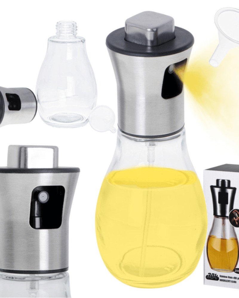 Spryskiwacz dozownik do oleju oliwy octu 200 ml Spryskiwacz dozownik do oleju oliwy octu 200 ml elementy