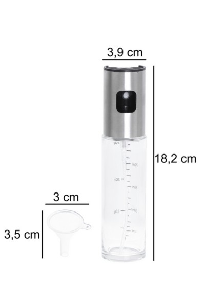 Spryskiwacz dozownik do oleju oliwy octu ze skalą 100 ml wymiary