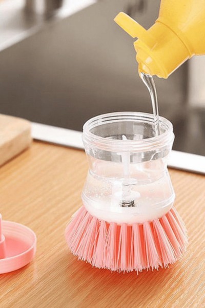 Szczotka do mycia naczyń z pojemnikiem na płyn