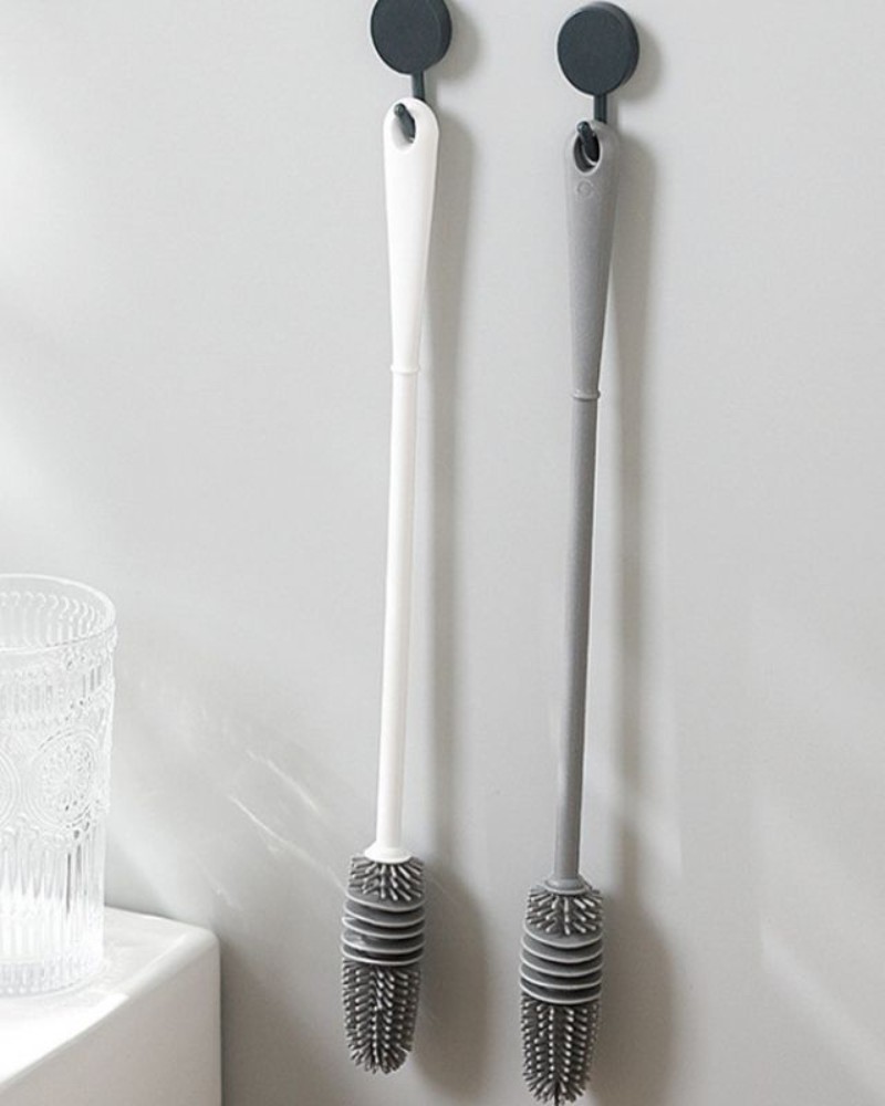 Szczotka silikonowa do mycia szklanek butelek długa