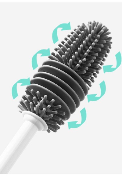 Szczotka silikonowa do mycia szklanek butelek długa