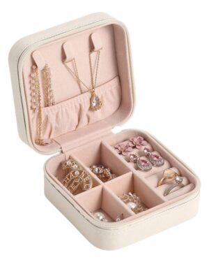 Szkatułka kuferek organizer na biżuterię podróżna 10 cm x 10 cm