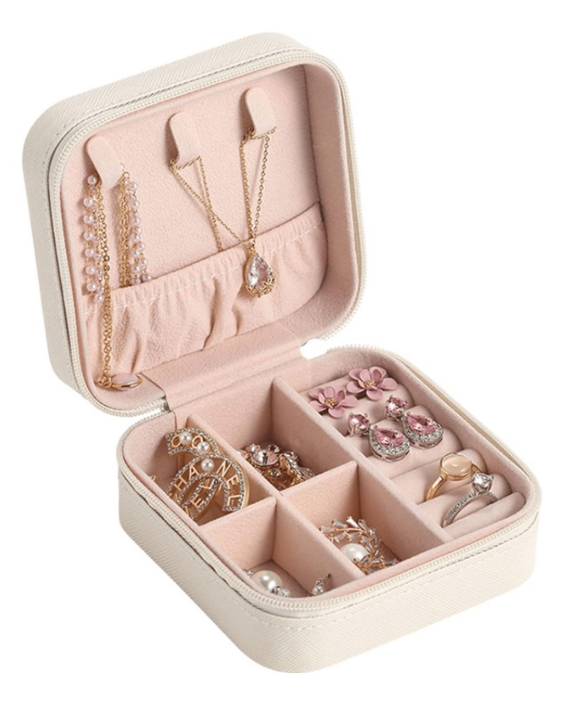 Szkatułka kuferek organizer na biżuterię podróżna 10 cm x 10 cm