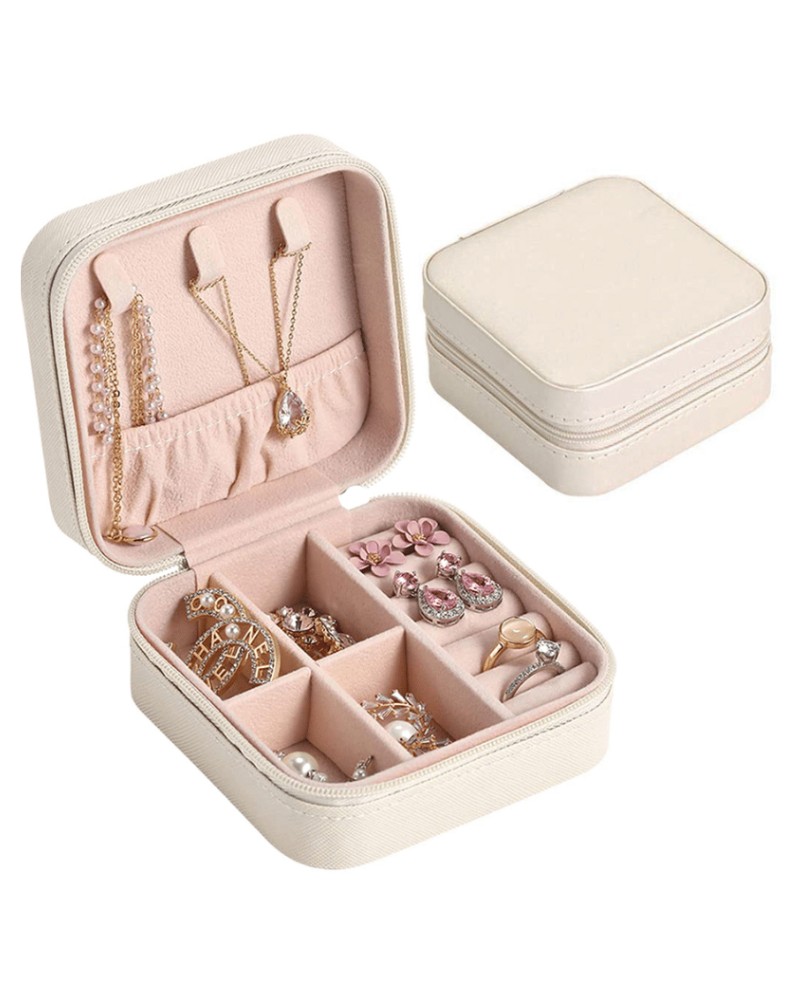 Szkatułka kuferek organizer na biżuterię podróżna 10 cm x 10 cm