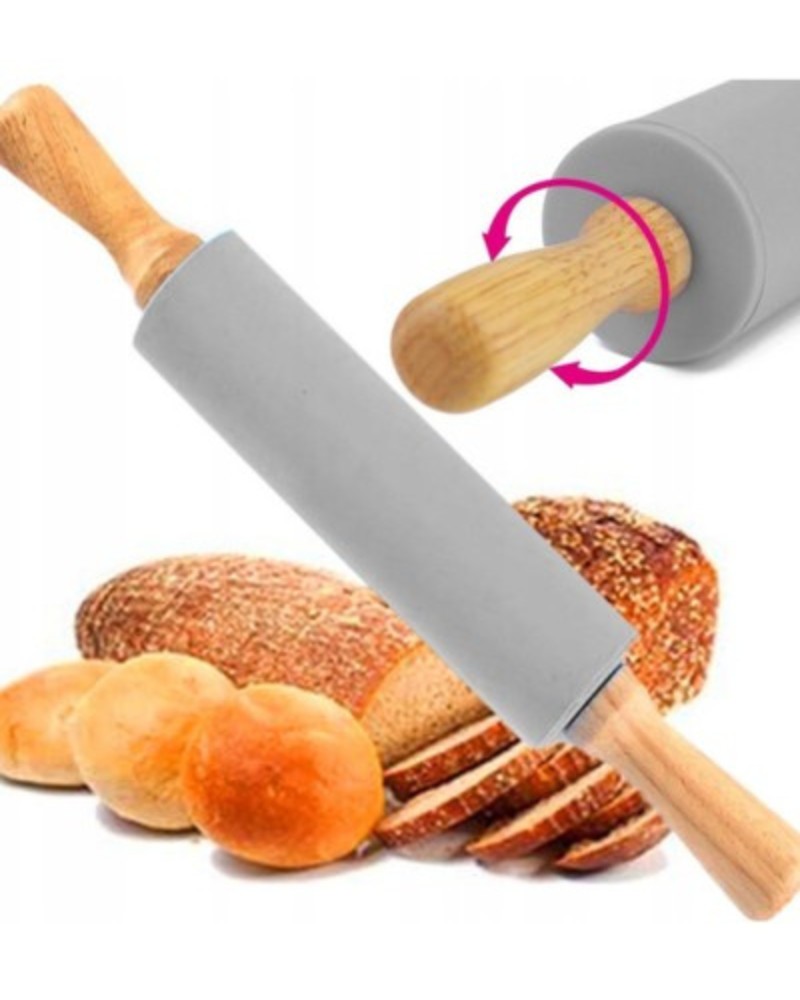 Wałek do ciasta kuchenny silikonowy obrotowy