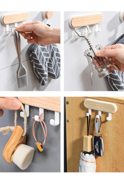 Wieszak haczyk samoprzylepny 3x haczyki