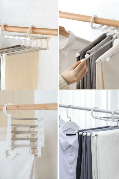 Wieszak na 5 par spodni składany opcje