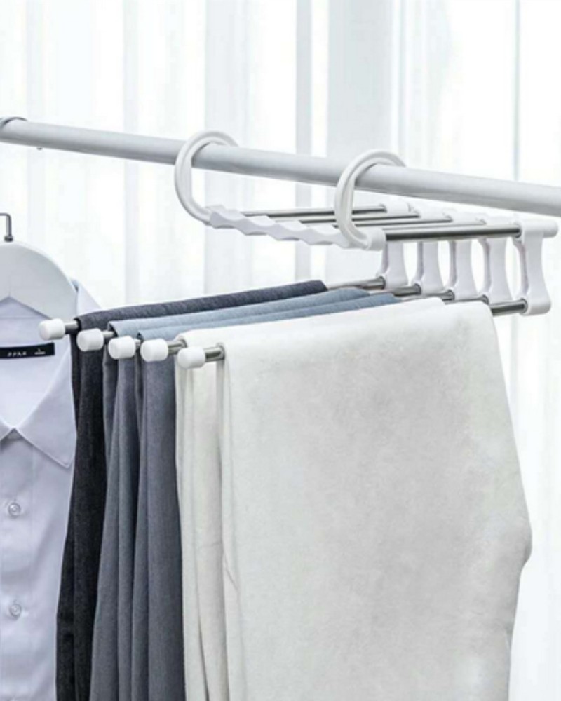 Wieszak na 5 par spodni składany