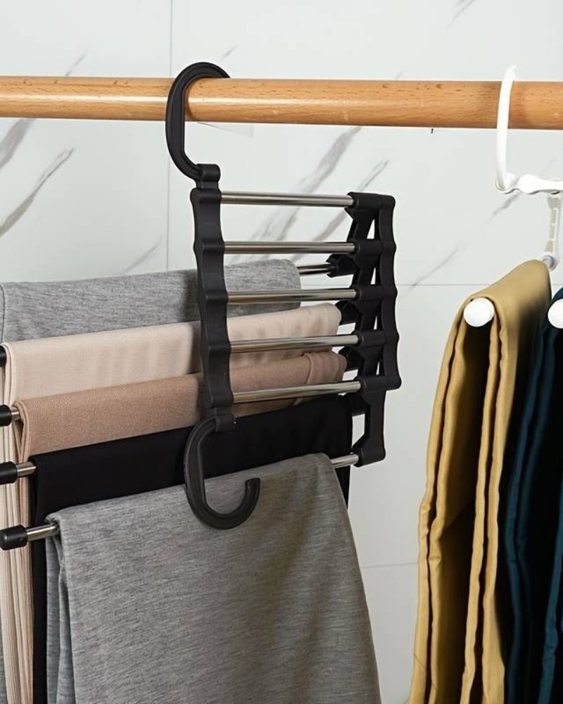 Wieszak na 5 par spodni składany