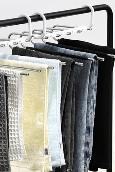 Wieszak na 5 par spodni składany czarne