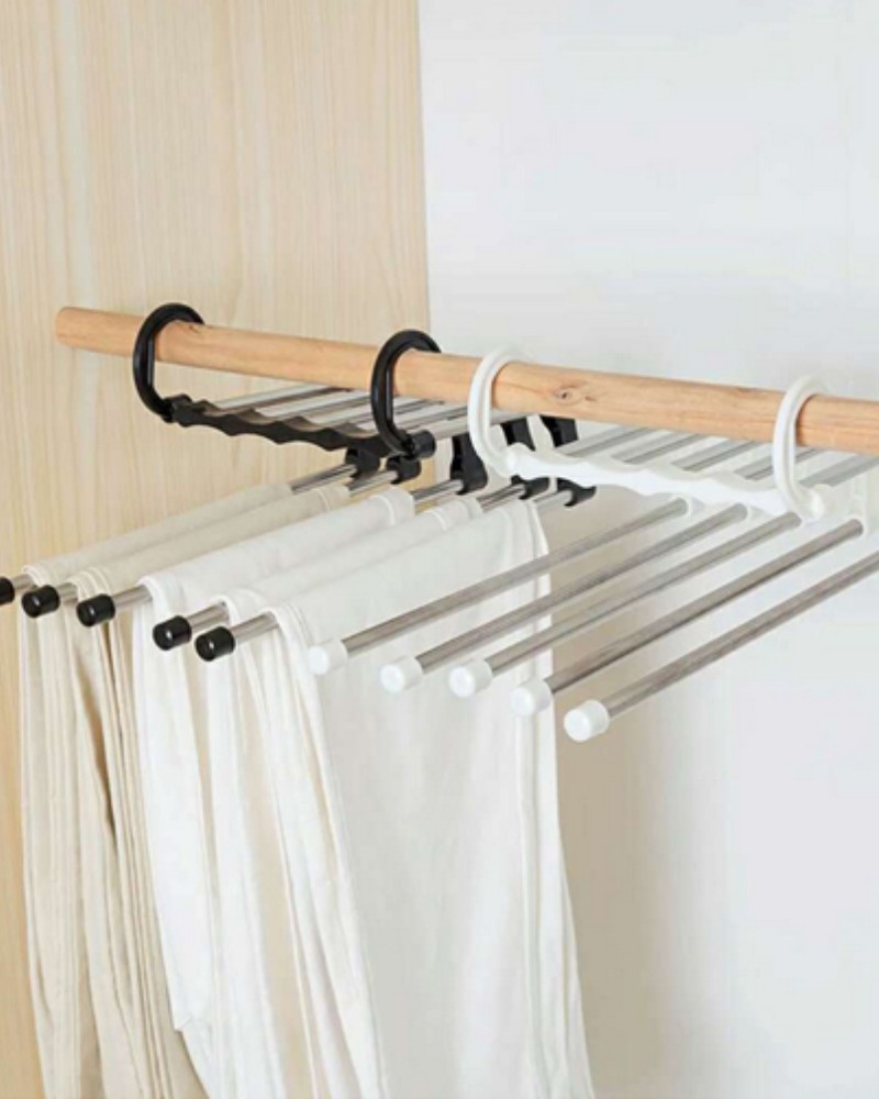 Wieszak na 5 par spodni składany