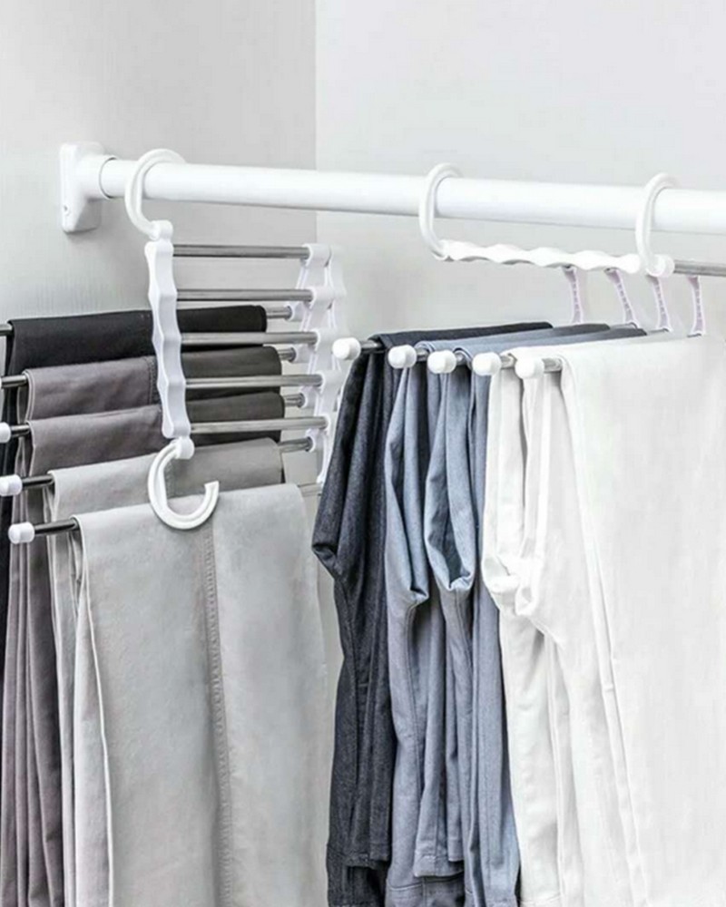 Wieszak na 5 par spodni składany