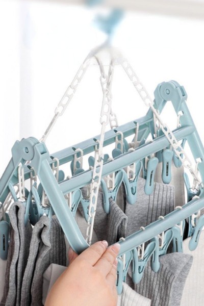 Złożony wieszak na skarpetki wiszący