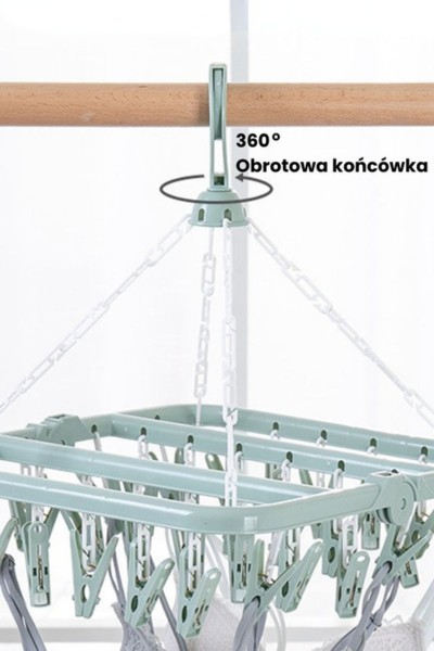 Wieszak suszarka na skarpety bieliznę składana