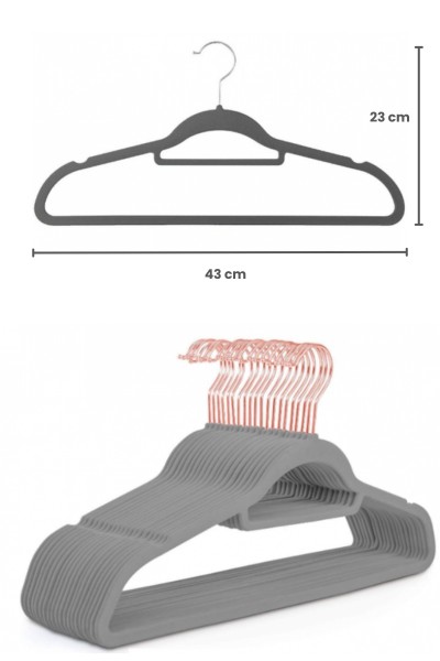 Wieszaki na koszule antypoślizgowe wymiary