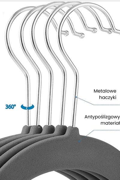 Wieszaki na koszule antypoślizgowe