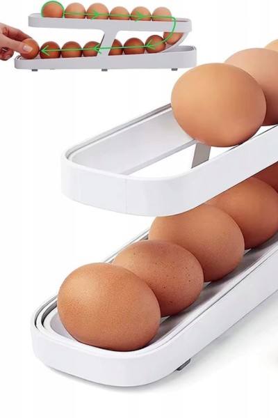 Pojemnik do przechowywania jajek dwupoziomowy automatyczny