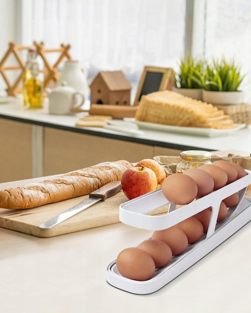 Pojemnik do przechowywania jajek dwupoziomowy automatyczny Pojemnik do przechowywania jajek dwupoziomowy automatyczny