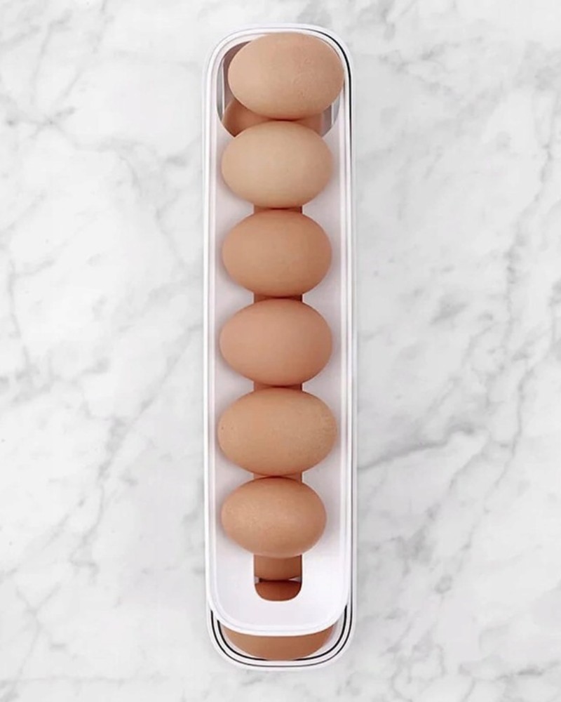 Pojemnik do przechowywania jajek dwupoziomowy automatyczny Pojemnik do przechowywania jajek dwupoziomowy automatyczny widok z góry