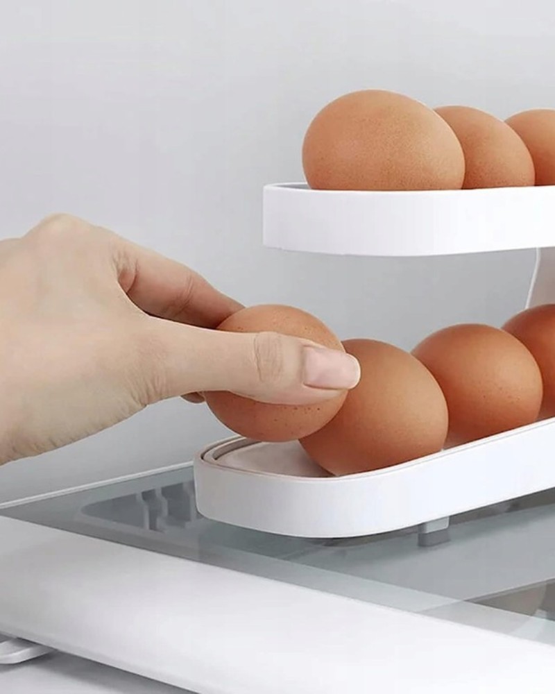 Pojemnik do przechowywania jajek dwupoziomowy automatyczny Pojemnik do przechowywania jajek dwupoziomowy automatyczny