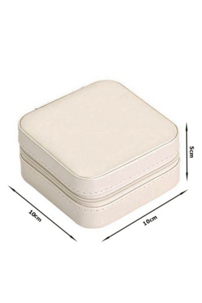 Szkatułka kuferek organizer na biżuterię podróżna 10 cm x 10 cm wymiary