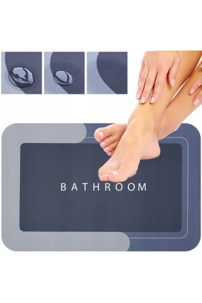 Mata dywanik łazienkowy szybkoschnący i nogi kobiety