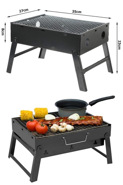 Grill turystyczny przenośny składany walizka węglowy wymiary