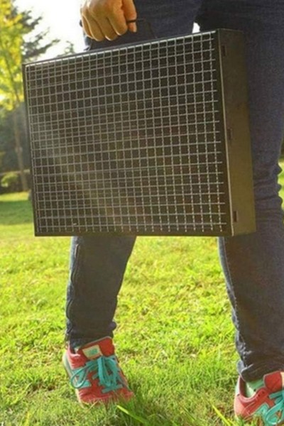 Grill turystyczny przenośny składany walizka węglowy