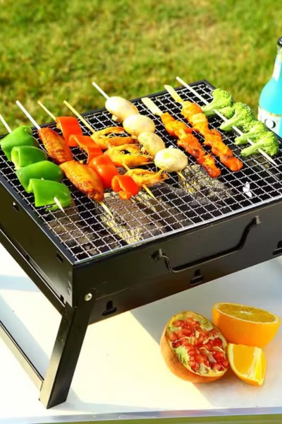 Grill turystyczny przenośny składany walizka węglowy