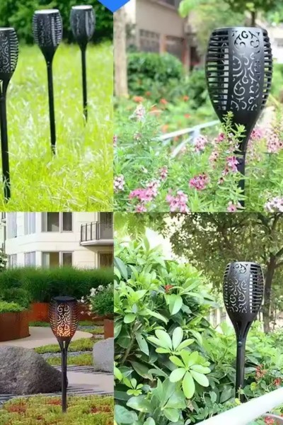 Lampa LED solarna płomień